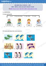Đề thi học kì 1 Tiếng Anh 4 iLearn Smart Start - Đề số 5